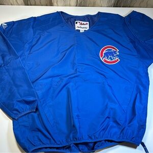 Majestic Chicago Cubs Men's M MLB Pullover Windbreaker Back Vent Side Zip